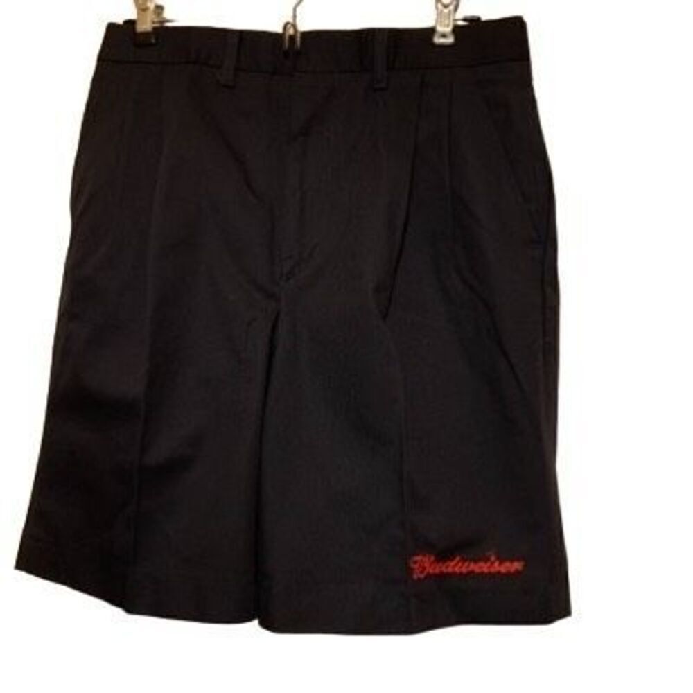 Vintage Riverside Size 29 Budweiser Blue Pleated Uniform Shorts *New-2nds*
